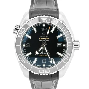 Omega Seamaster Planet Ocean Black Steel Leather 43.5mm 215.33.44.21.01.001 BOX