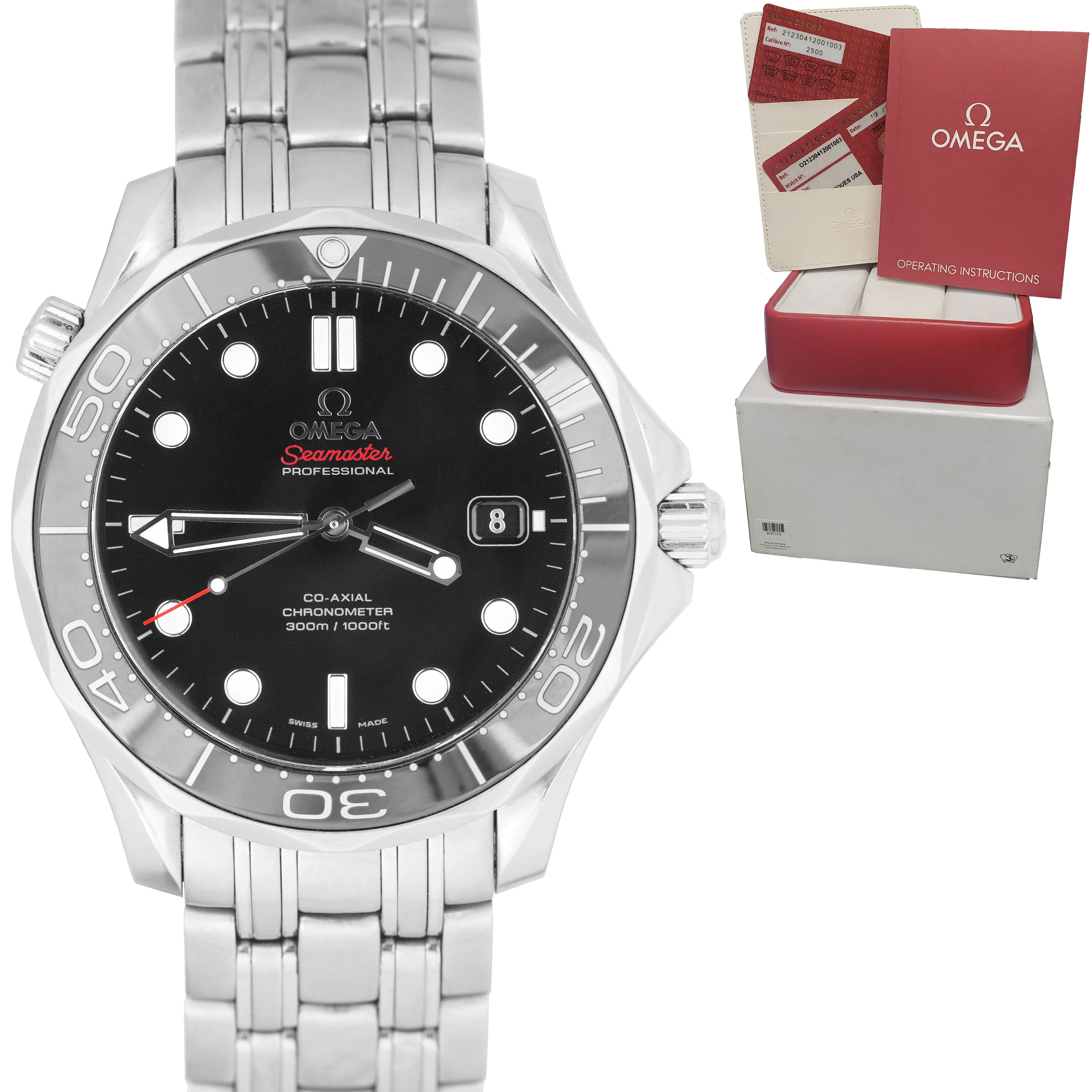 Omega Seamaster Professional 300M 252.30 Black Stainless Automatic 41mm Watch