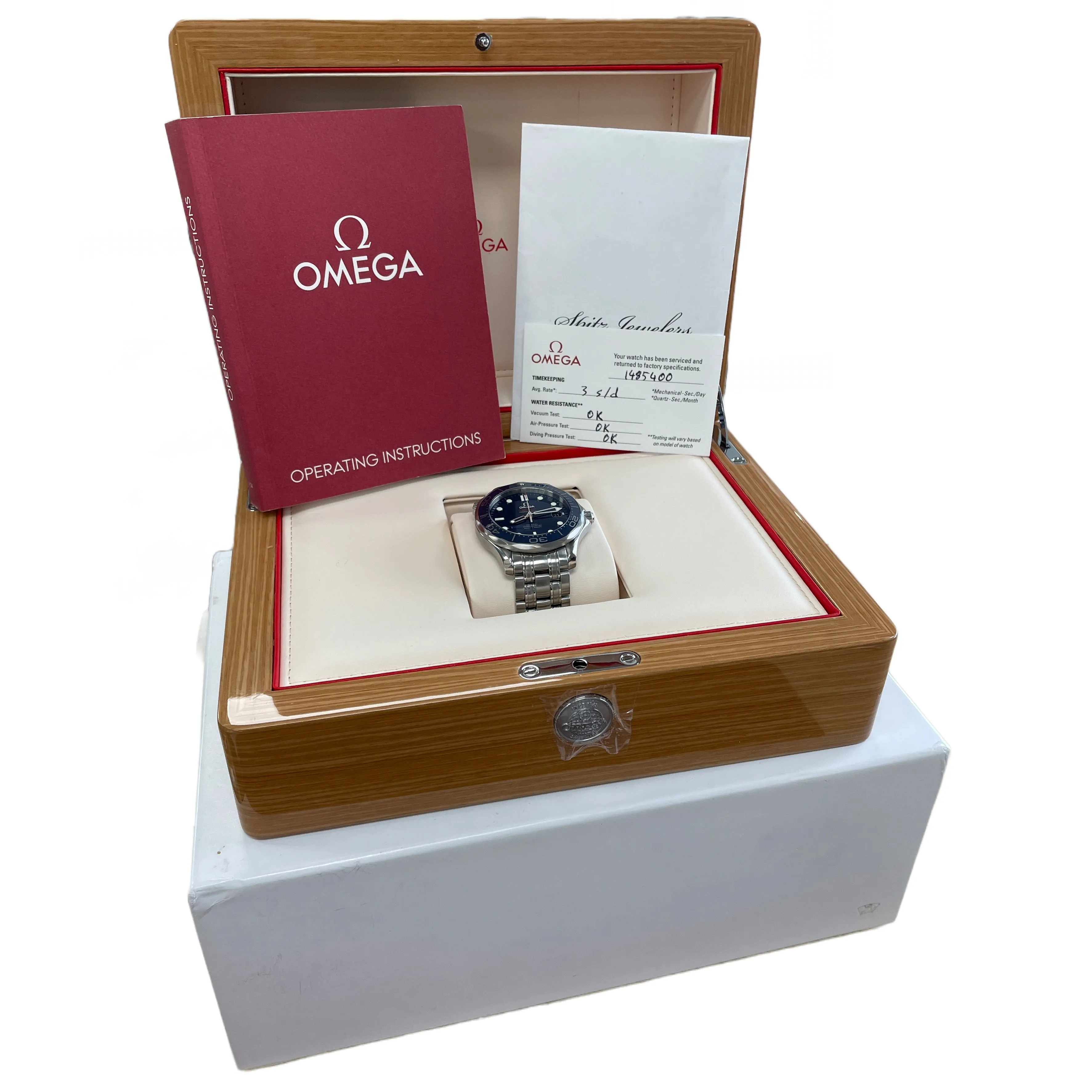 Omega Seamaster Professional 300M BLUE Steel 41mm 212.30.41.20.03.001 Watch BOX