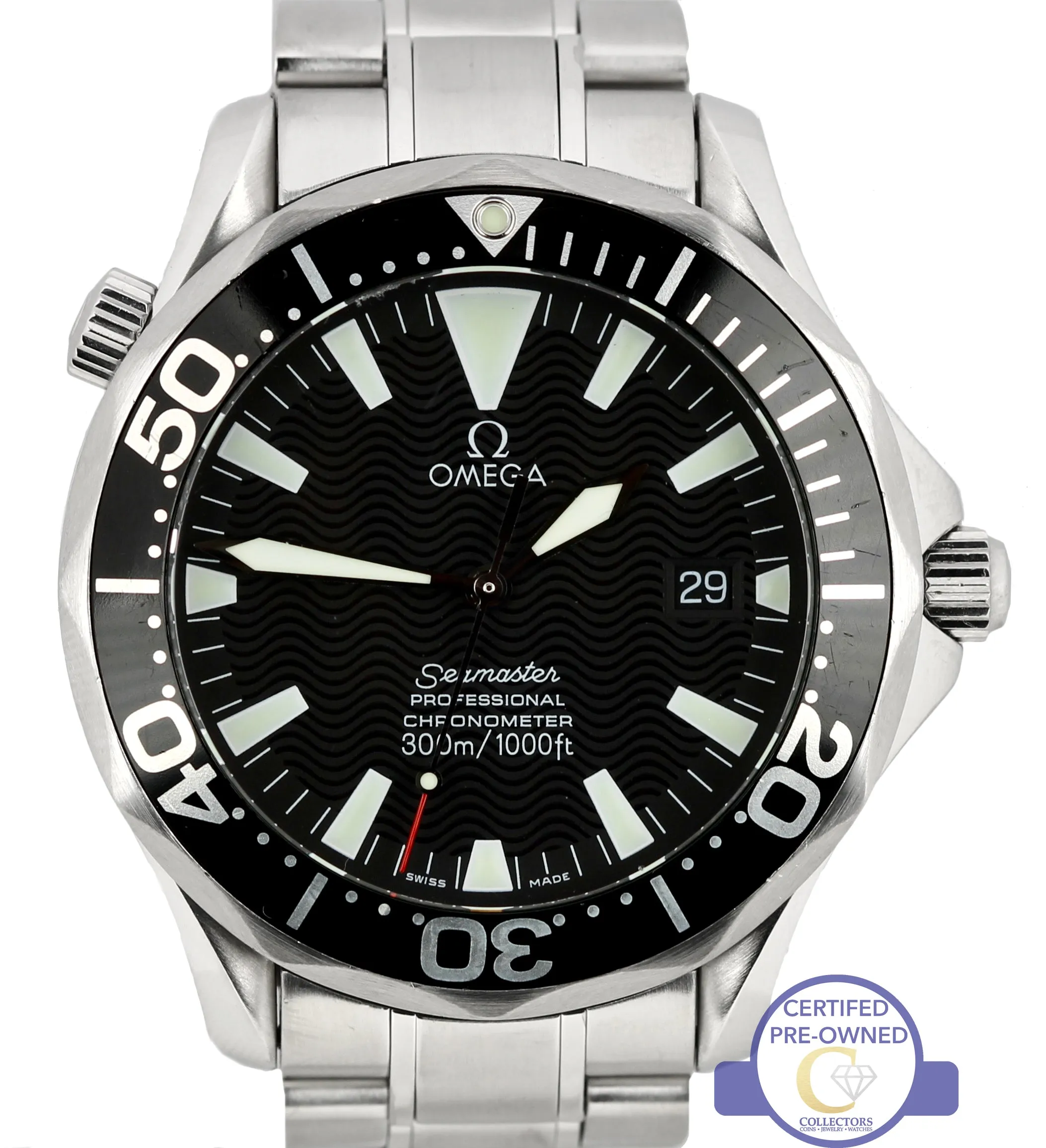 Omega Seamaster Professional Sword Hands Black 300M 2254.50 41mm Automatic Watch