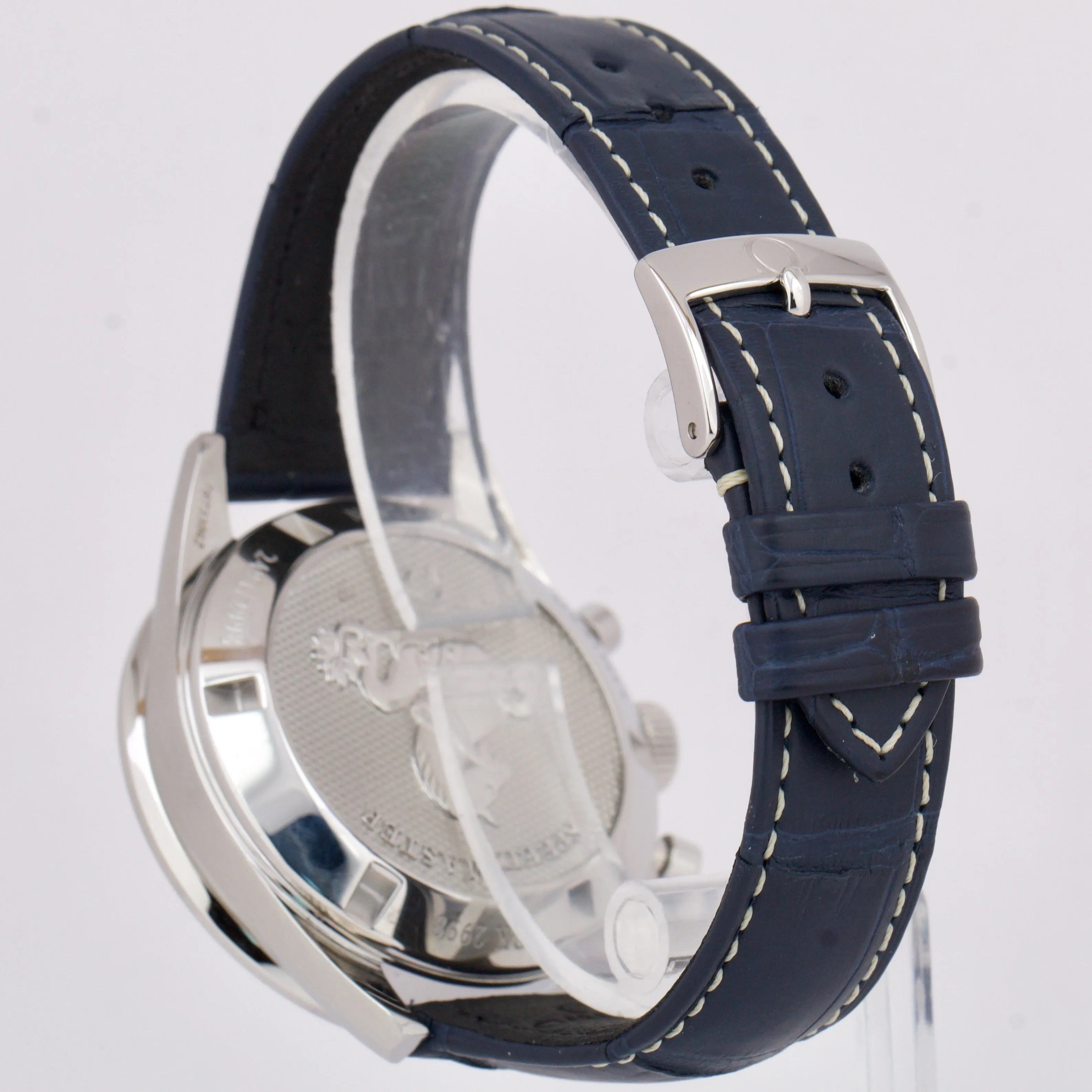Omega Speedmaster Moonwatch 311.33.40.30.02.001 BLUE Leather PAPERS 39.7mm B P