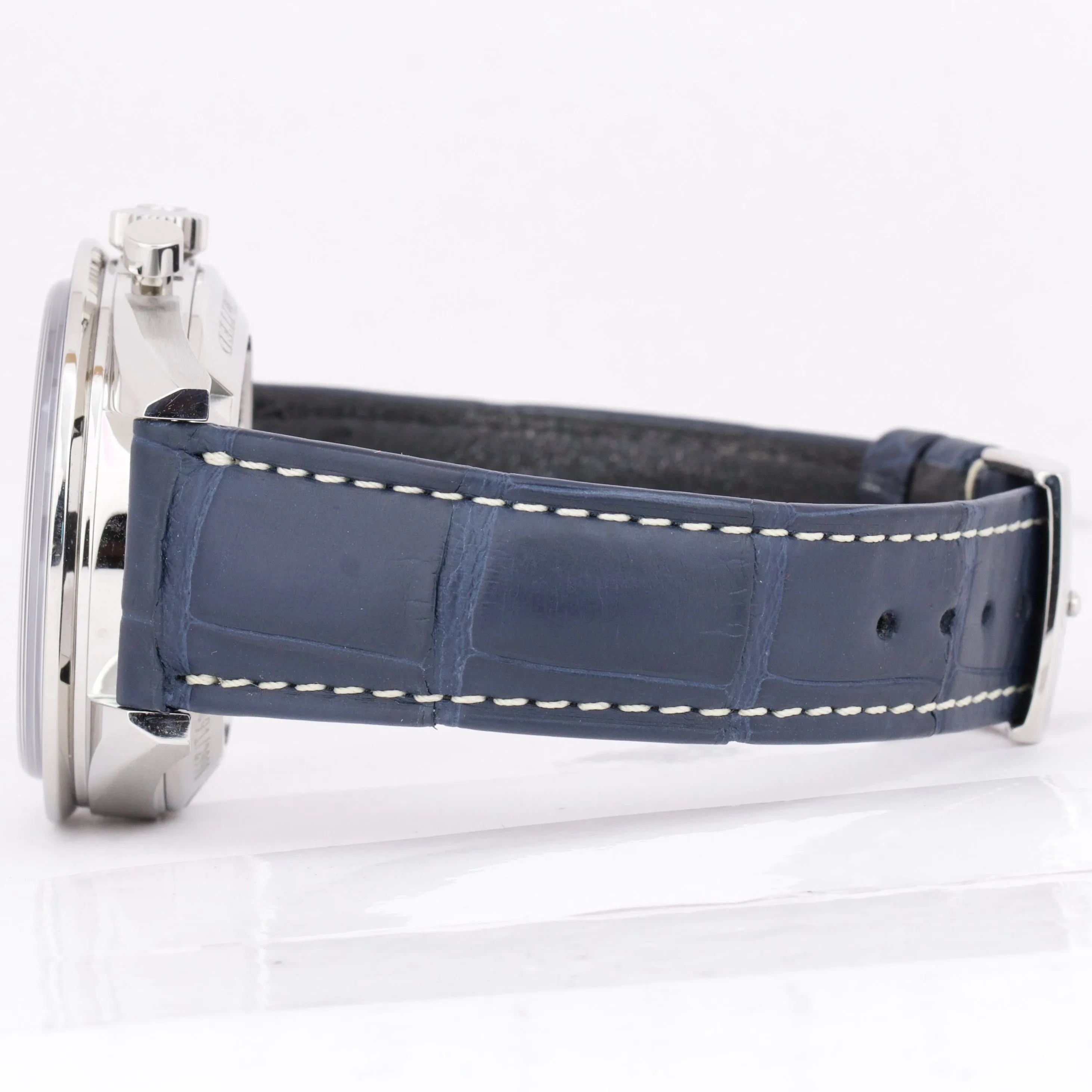 Omega Speedmaster Moonwatch 311.33.40.30.02.001 BLUE Leather PAPERS 39.7mm B P