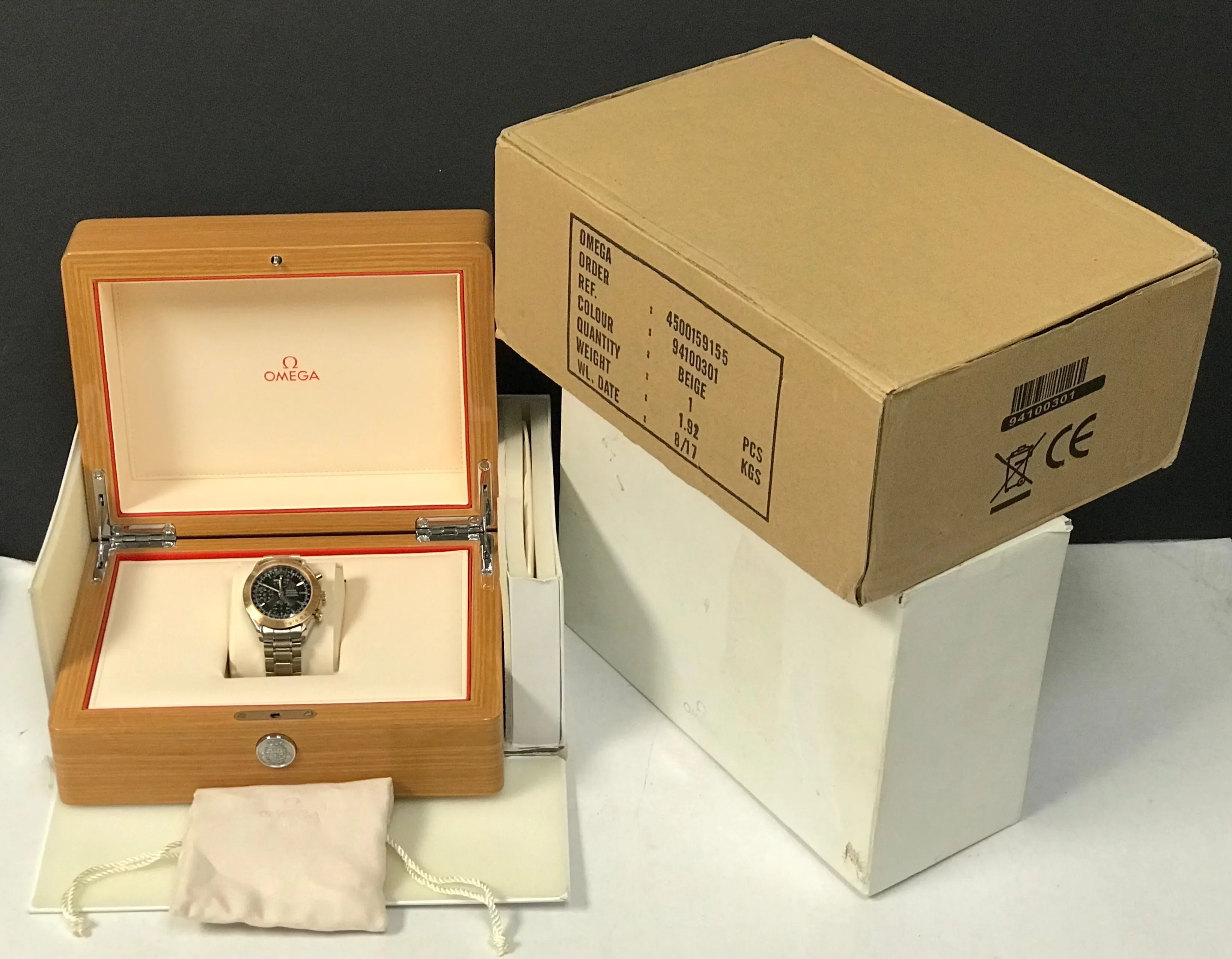 Omega Speedmaster Triple Date 323.21.40.44.01.001 Black Dial Automatic Men's Watch