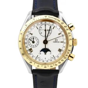 Omega Speedmaster Triple Date Moonphase Two Tone Yellow Gold Steel 175.0034 39mm