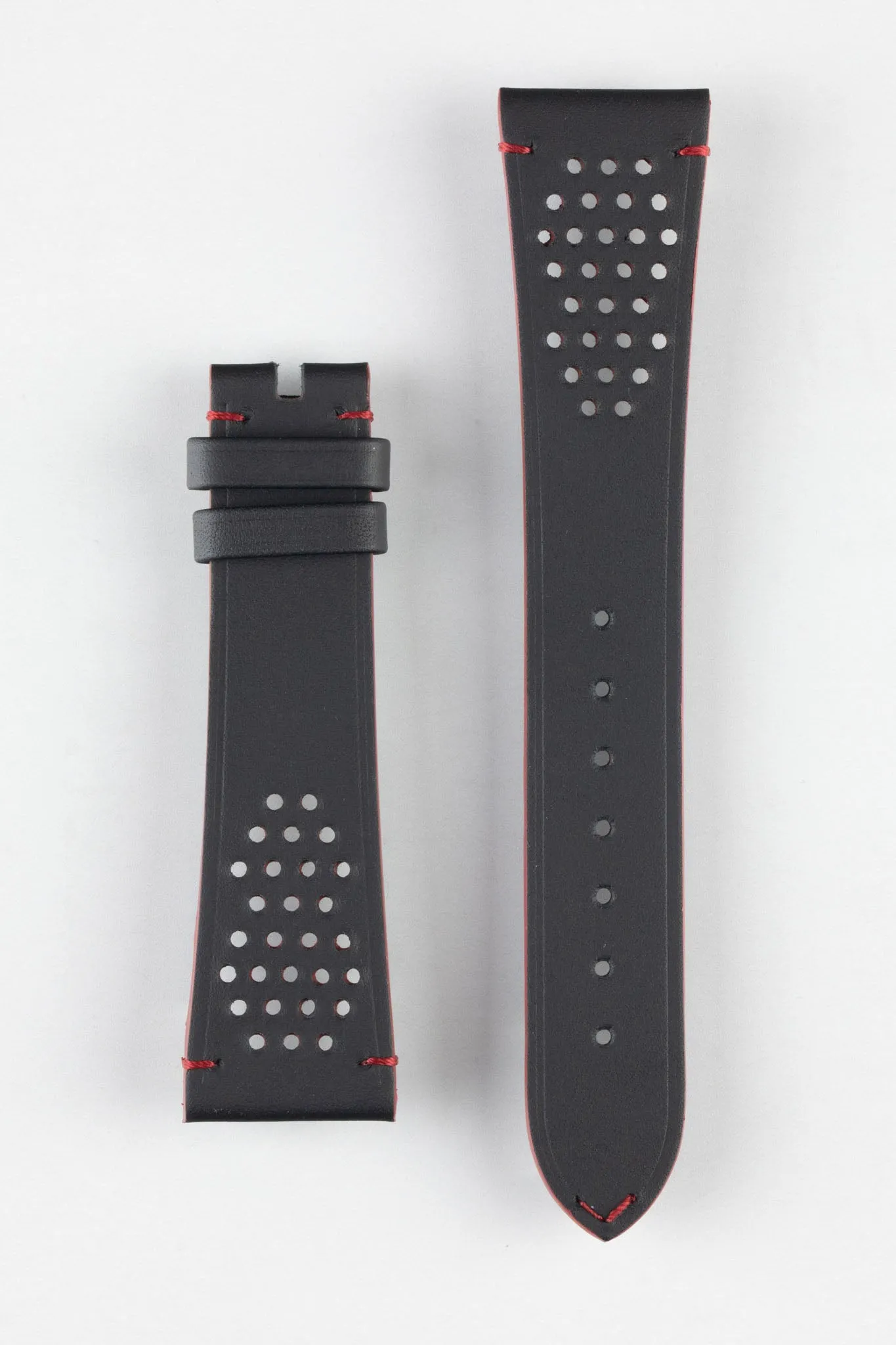 OMEGA Z016119 Speedmaster Chronoscope 21mm Performance Leather Strap - BLACK/RED