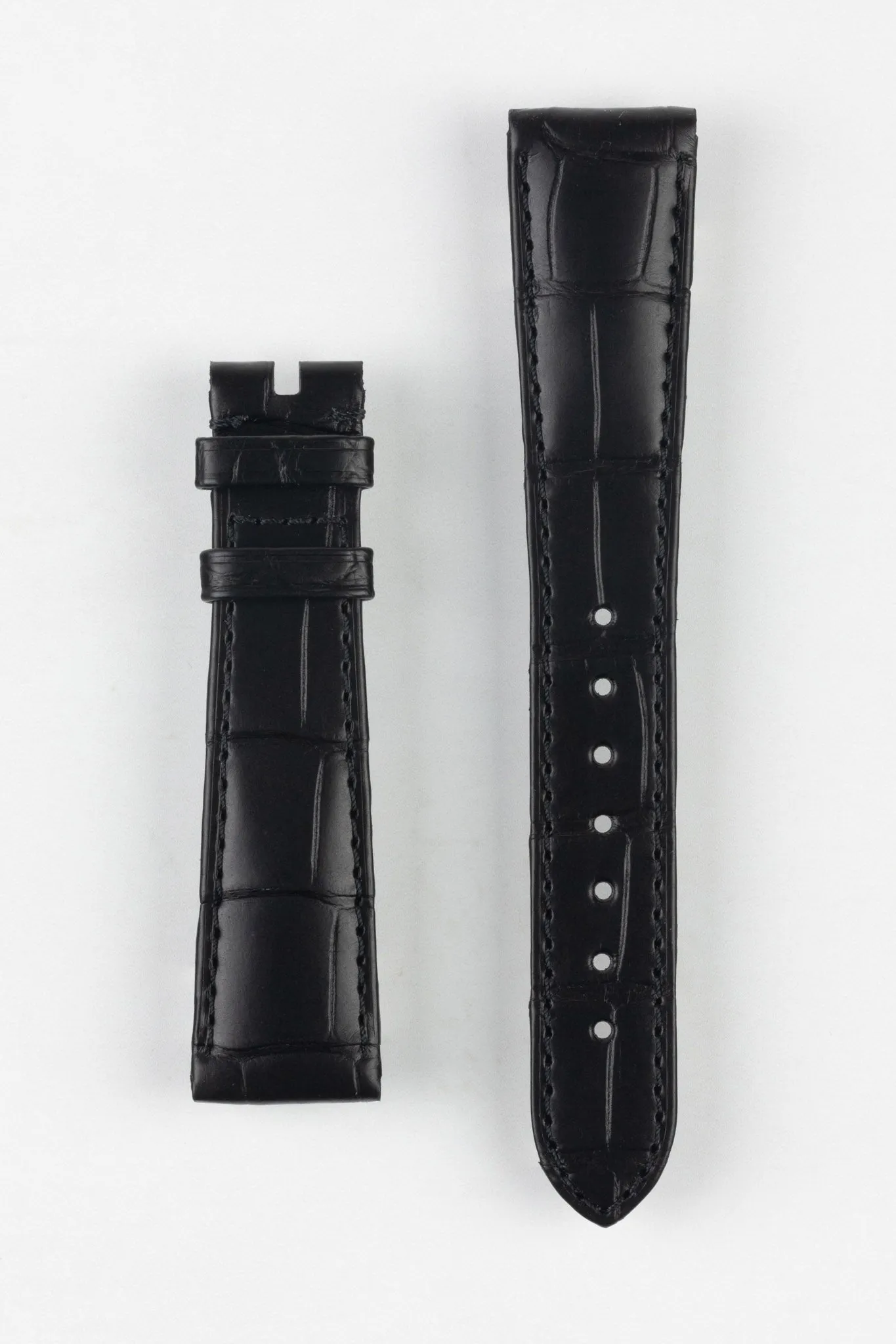 OMEGA Z016215 Genuine Alligator Low Profile 19mm Strap - BLACK