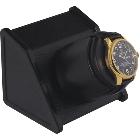 Orbita Sparta Single-Unit Watch Winder in Black Leatherette