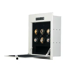 Orbita Wallsafe 6-Unit Watch Winder Vault (w/ Storage)