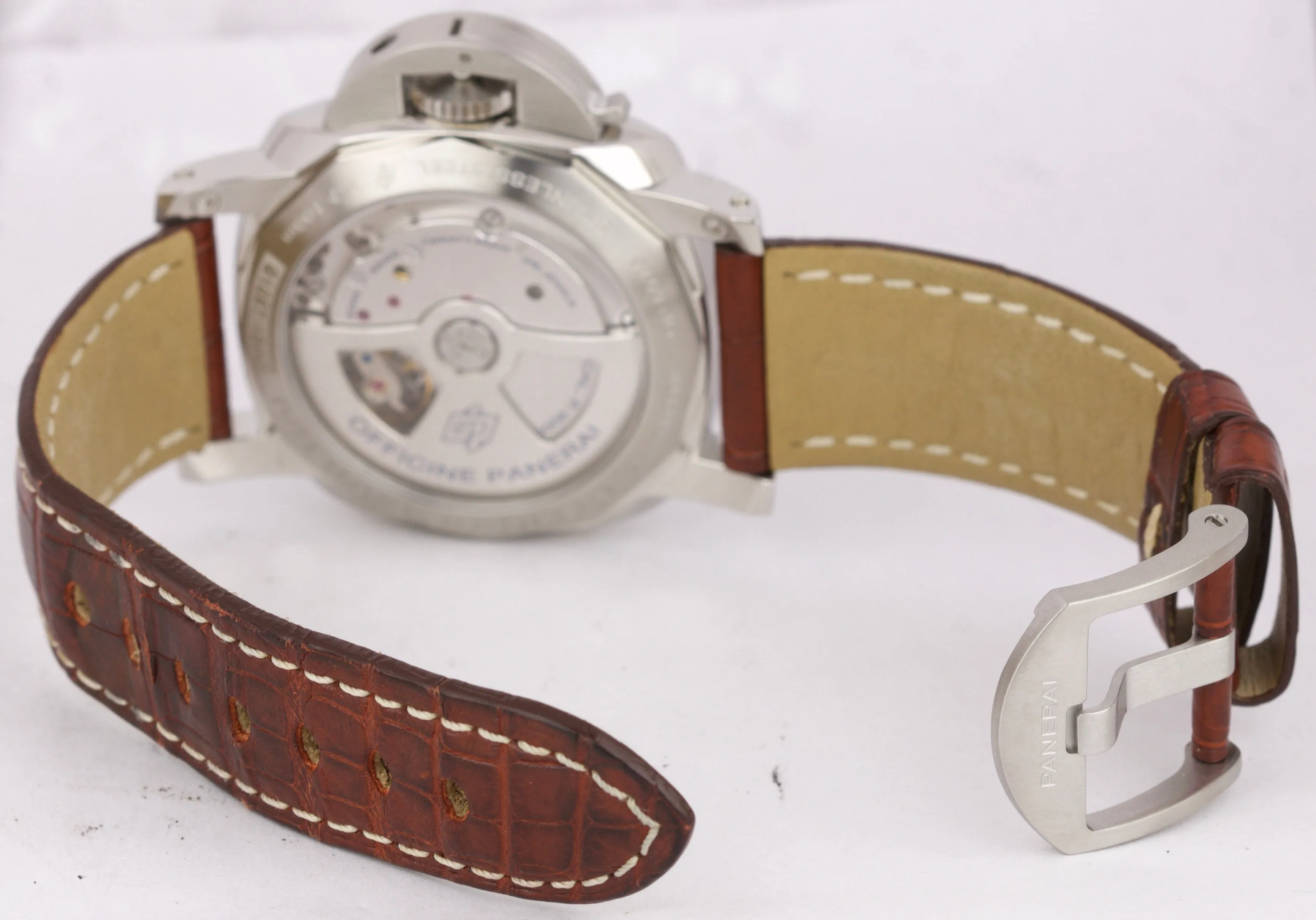 Panerai Luminor Marina Chronograph Automatic 42mm Steel Watch PAM 523 Box Paper