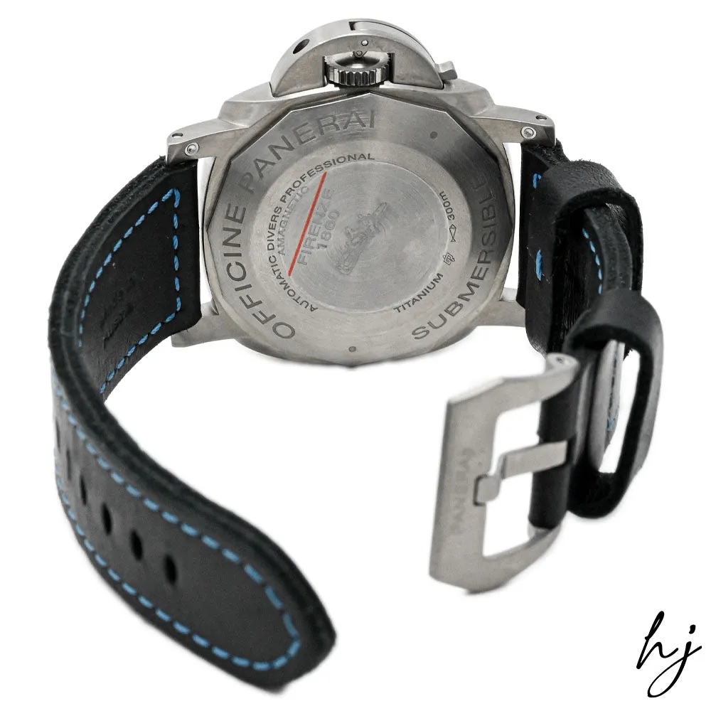 Panerai Men's Submersible Amagnetic Titanium 47mm Black Stick Dial Watch Reference #: PAM01389