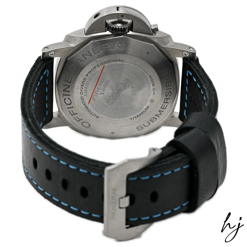 Panerai Men's Submersible Amagnetic Titanium 47mm Black Stick Dial Watch Reference #: PAM01389