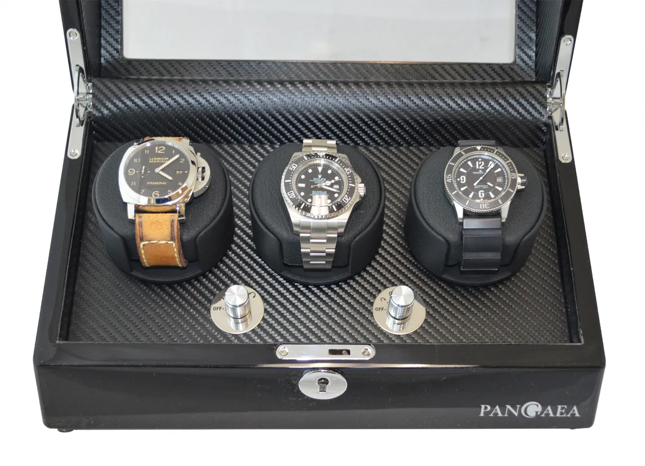 Pangaea T330 Triple Automatic Watch Winder- Black
