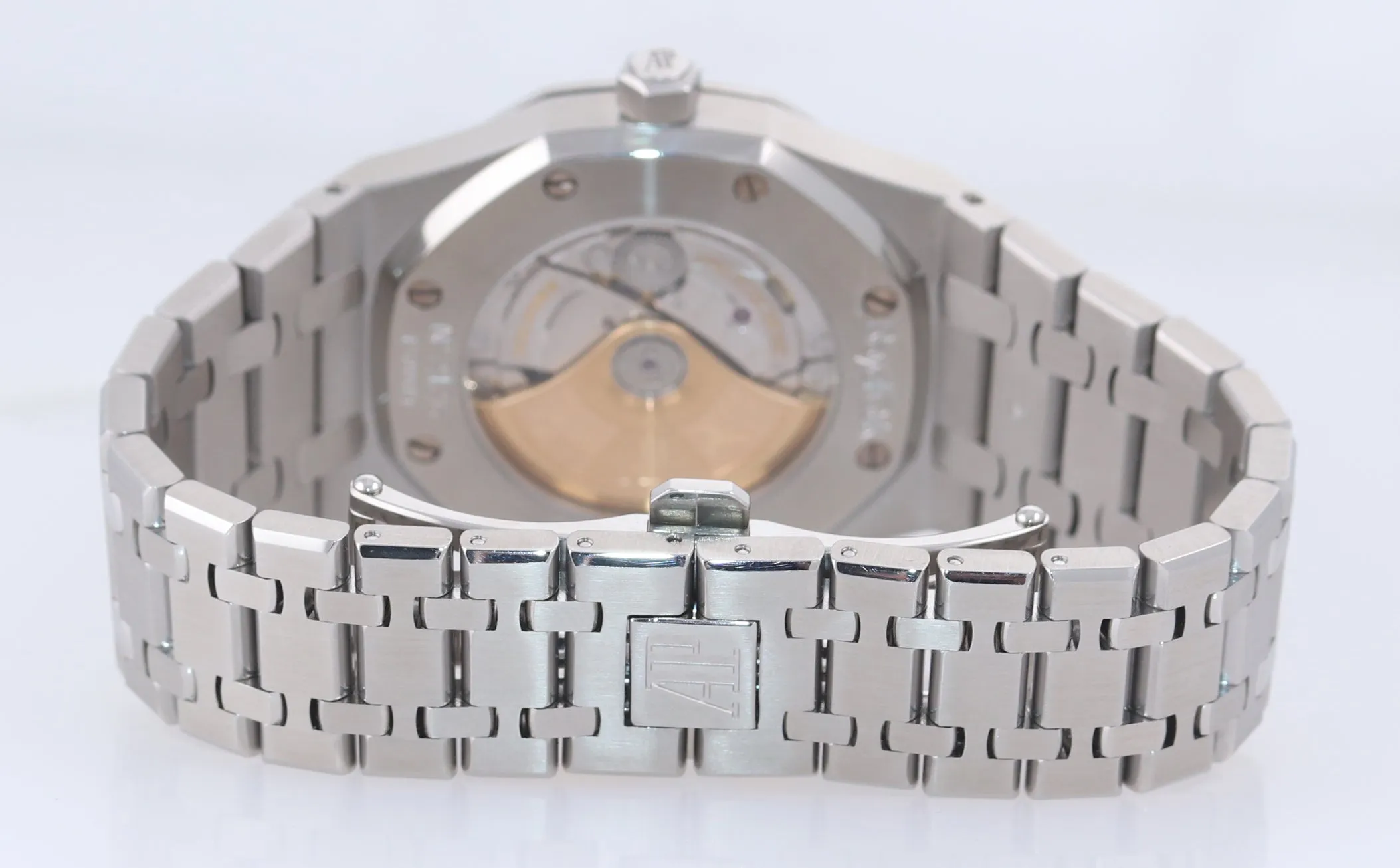 PAPERS Audemars Piguet Royal Oak Silver Stick 39mm Stainless 15300 Date Watch Bo
