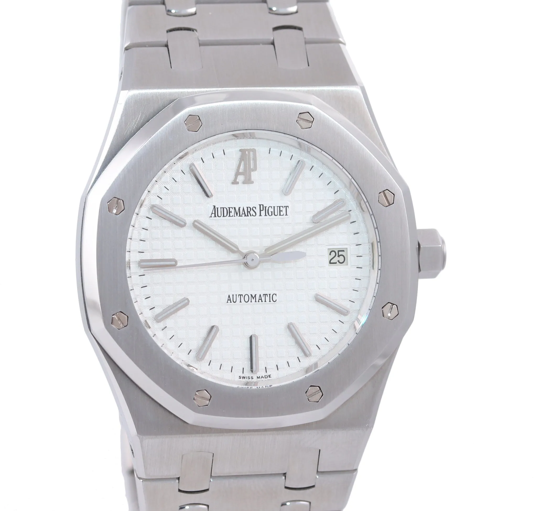 PAPERS Audemars Piguet Royal Oak Silver Stick 39mm Stainless 15300 Date Watch Bo