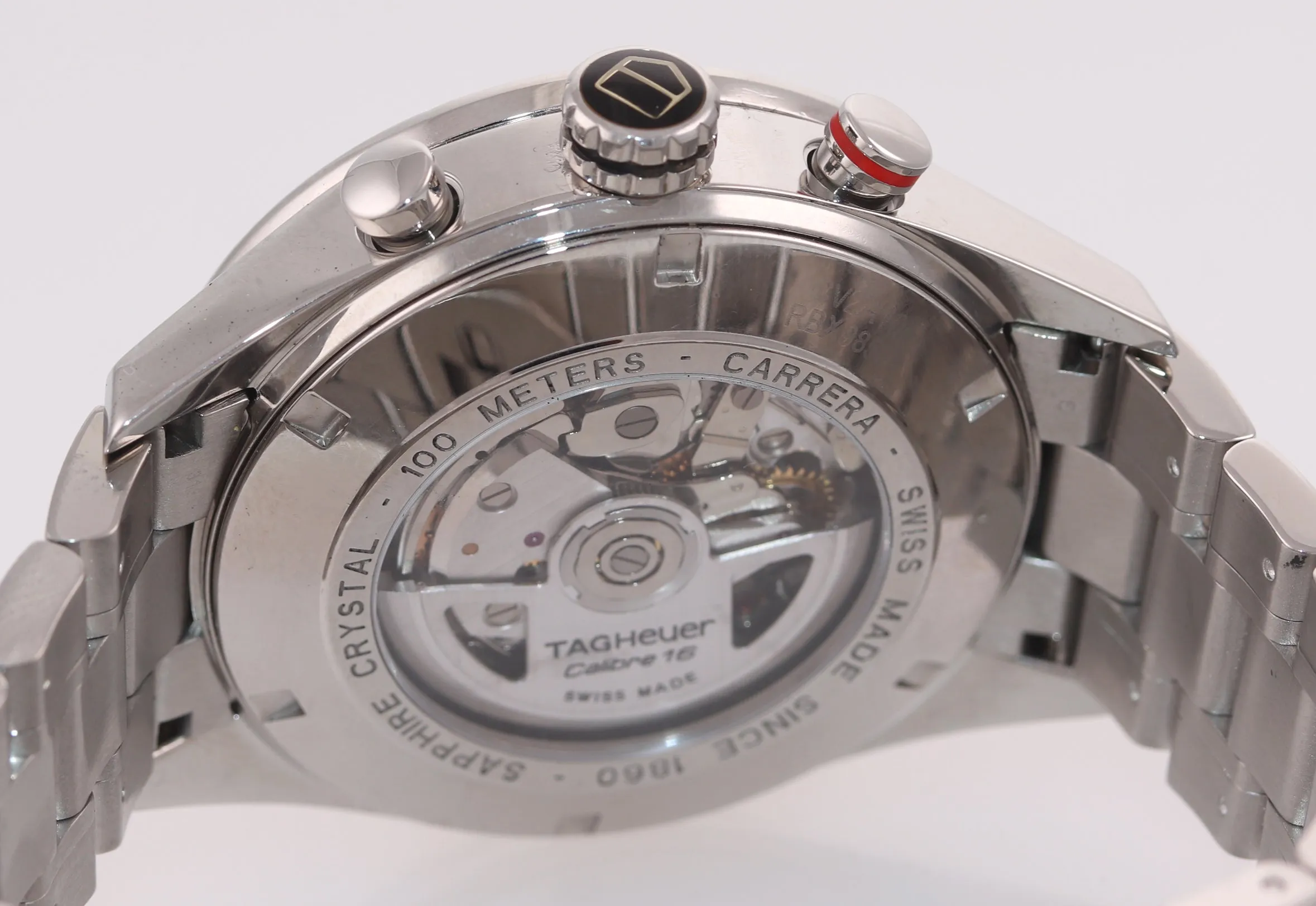 PAPERS MINT TAG Heuer Carrera Calibre 16 Chronograph Day-Date 43.5mm Steel CV2A