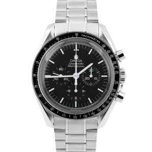 PAPERS Omega Speedmaster Moonwatch Black Chronograph 42mm Watch 3570.50.00 B P