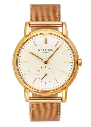 Patek Philippe Calatrava 2484 18K Yellow Gold Mens Watch