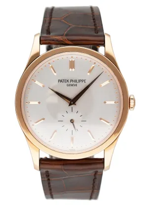 Patek Philippe Calatrava 5196R 18K Rose Gold Mens Watch Box Papers