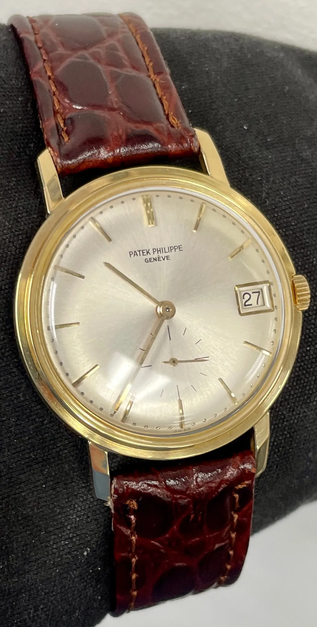 Patek Philippe Calatrava Silver 18K Yellow Gold Silver Automatic 35mm Watch 3445
