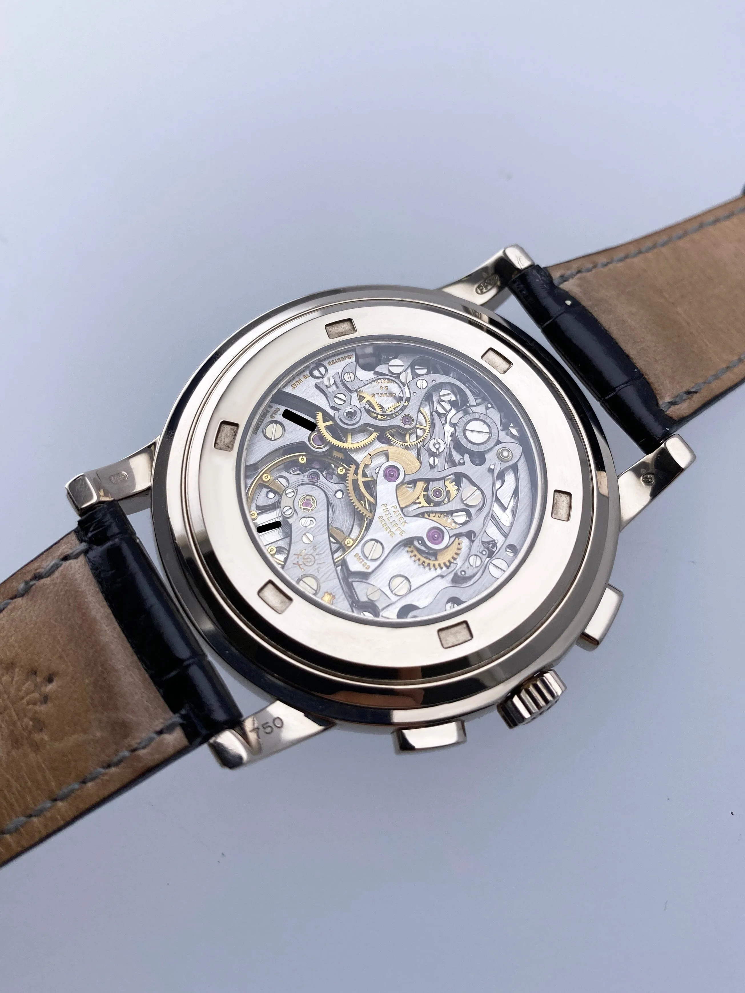 Patek Philippe Complications Chronograph 5070G Silver Dial Mens Watch Box Papers