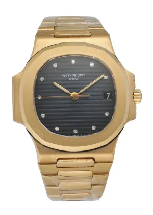 Patek Philippe Nautilus 3800/1J Automatic Blue Diamond Dial W/ Patek Archive