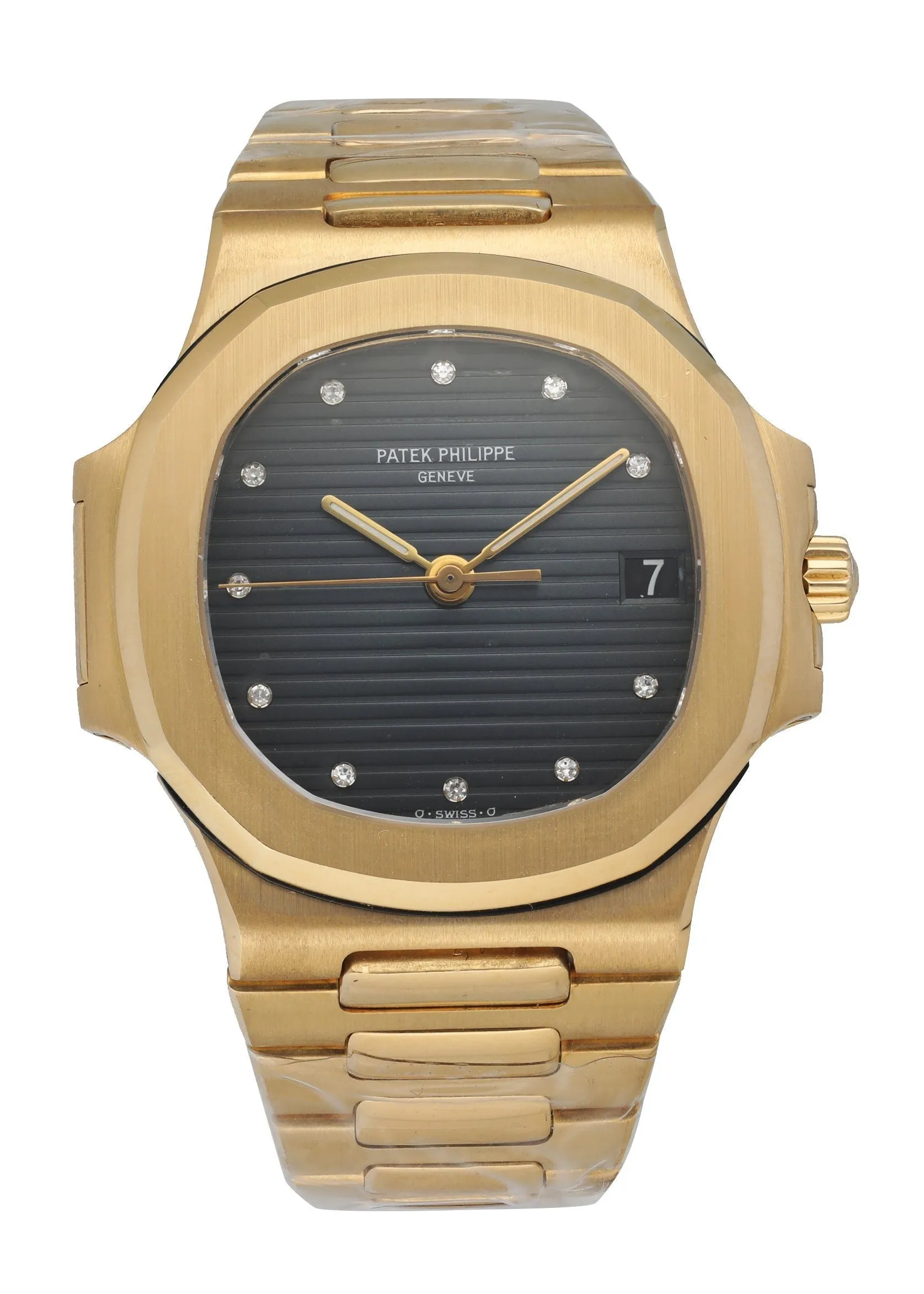Patek Philippe Nautilus 3800/1J Automatic Blue Diamond Dial W/ Patek Archive
