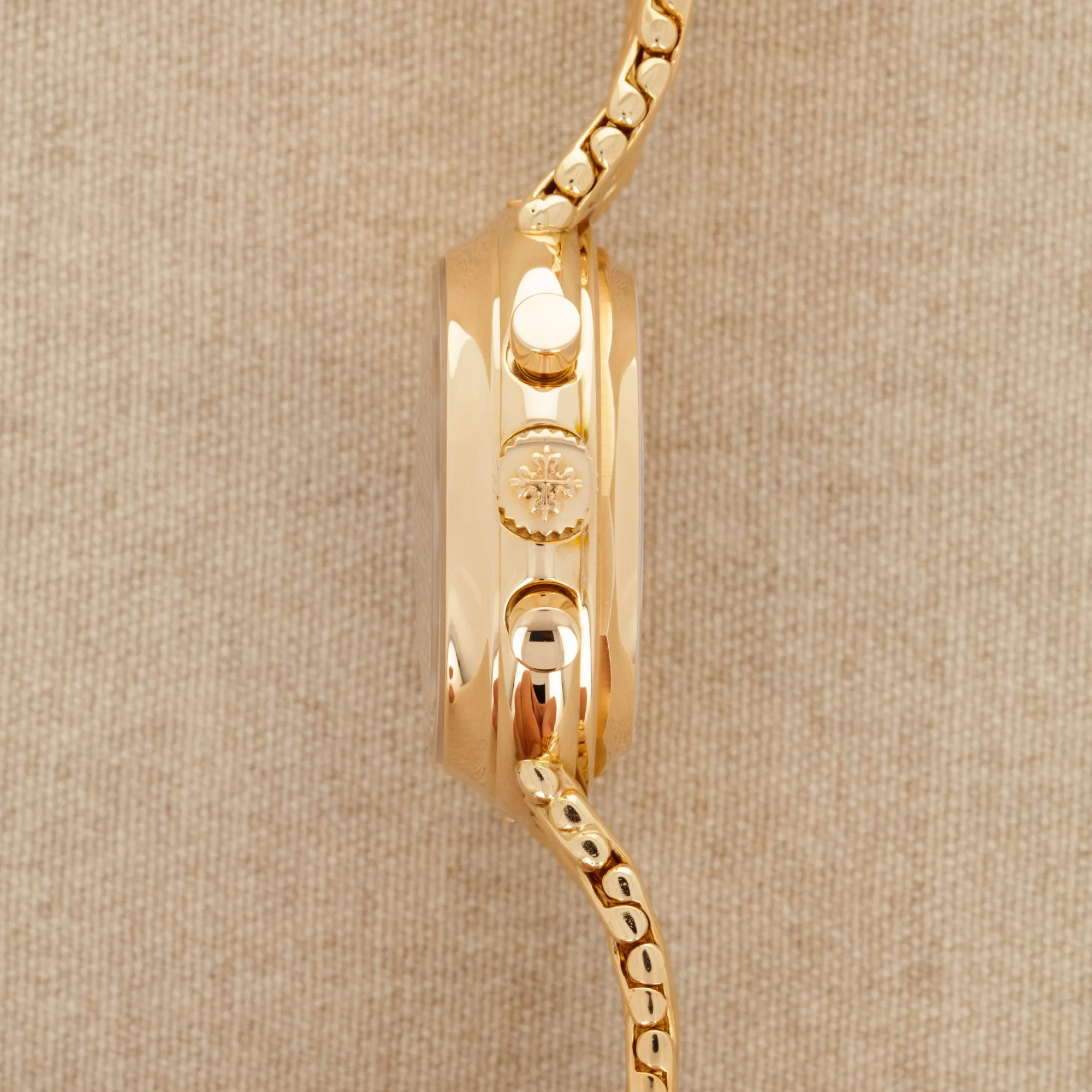 Patek Philippe Rose Gold Perpetual Calendar Watch Ref. 3970 with Rare Brown, Breguet Numeral Dial