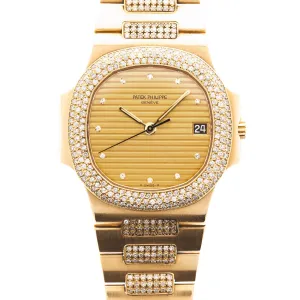 Patek Philippe Yellow Gold Nautilus Ref. 3800/5 with Factory Diamonds