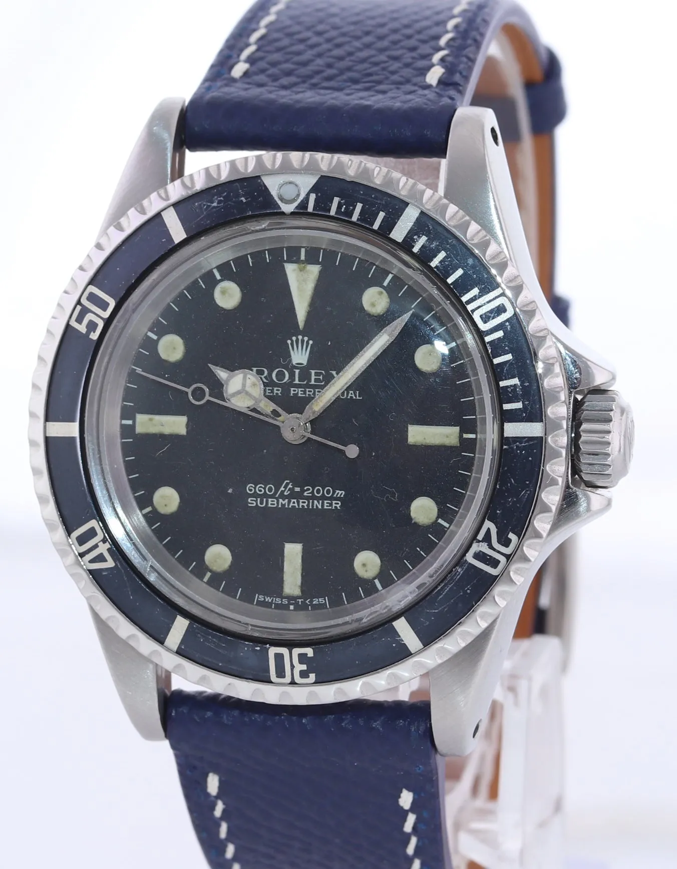 Patina Rolex Submariner 5513 Matte Leather 40mm Watch
