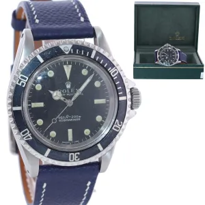 Patina Rolex Submariner 5513 Matte Leather 40mm Watch