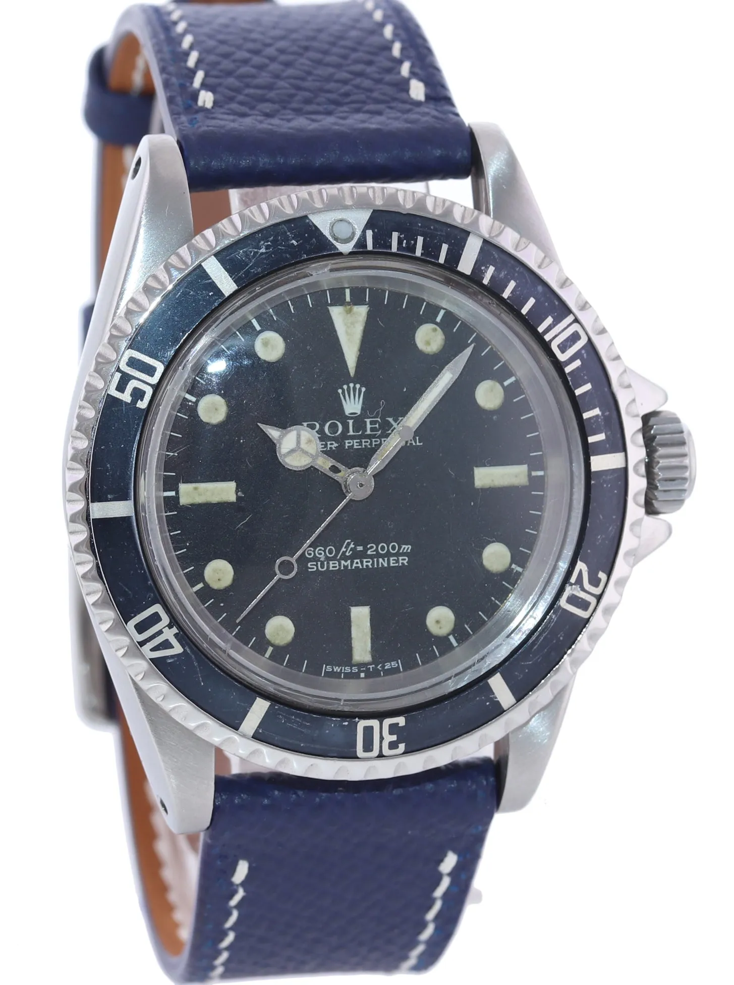 Patina Rolex Submariner 5513 Matte Leather 40mm Watch