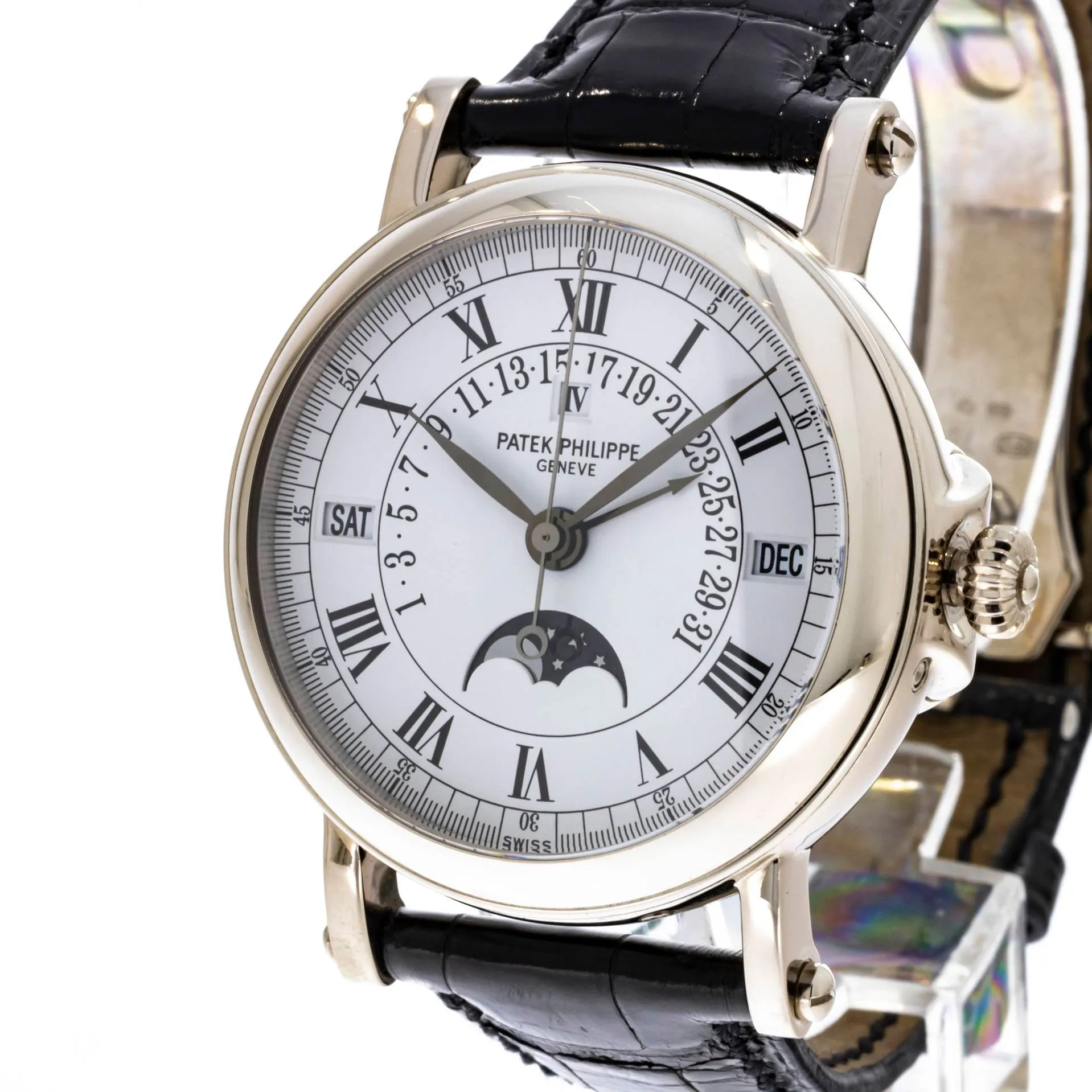 Perpetual Calendar Retrograde  Moon Phase in White Gold 5059G