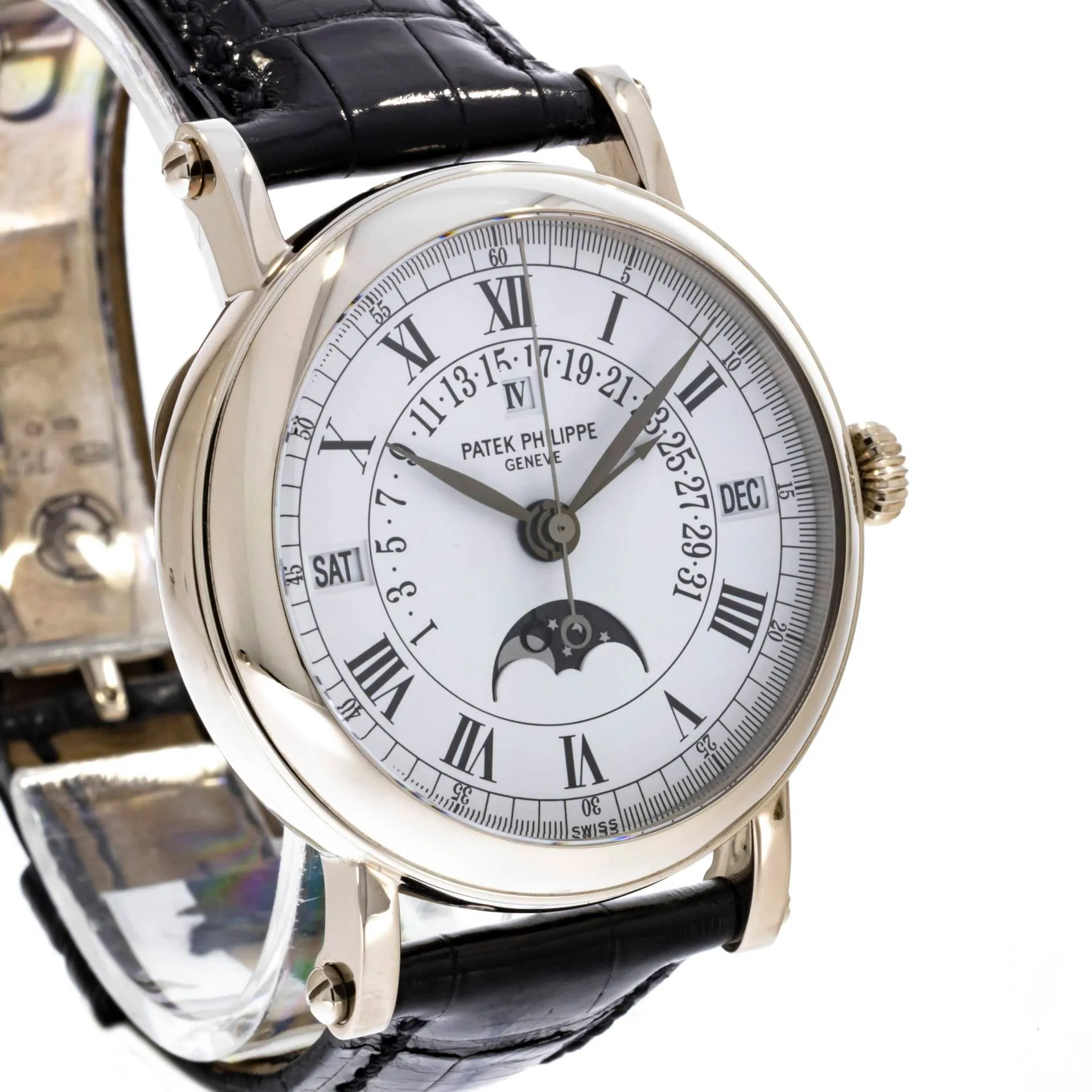 Perpetual Calendar Retrograde  Moon Phase in White Gold 5059G