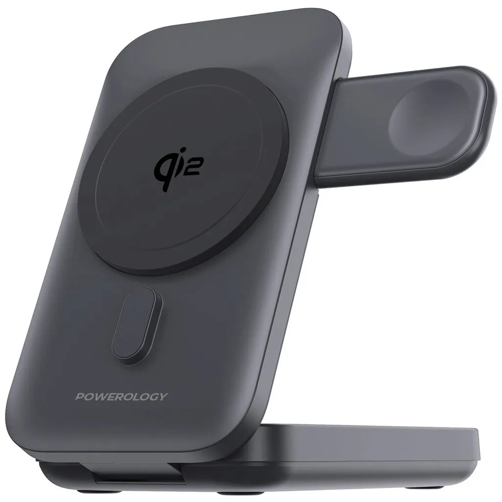 Powerology  10000mAh Qi2 - 15W iPhone 15 Magsafe Powerbank - Watch Charger