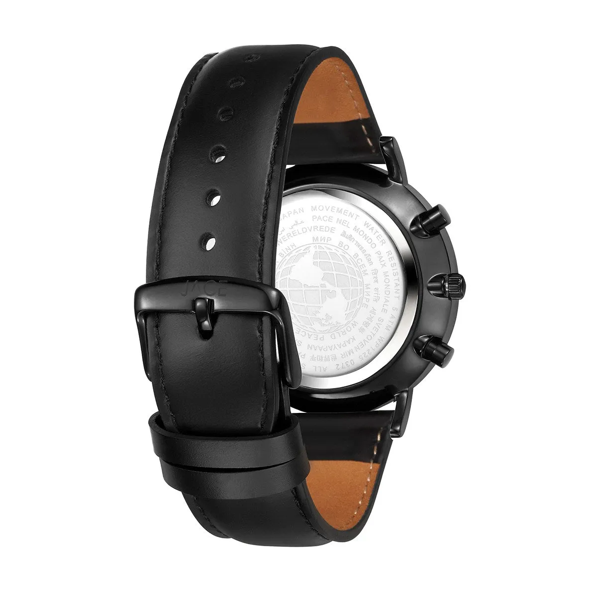 "SEOUL" MEN`S LEATHER BAND CHRONOGRAPH WATCH