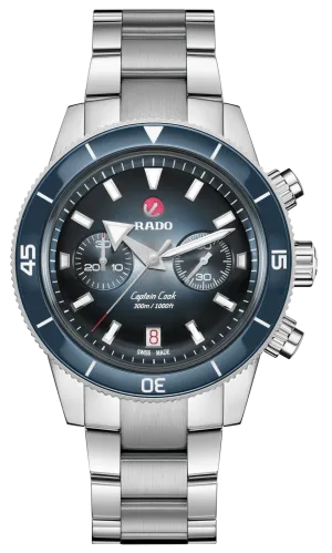 RADO Captain Cook Automatic Chronograph 43mm Blue Men's Watch R32145208