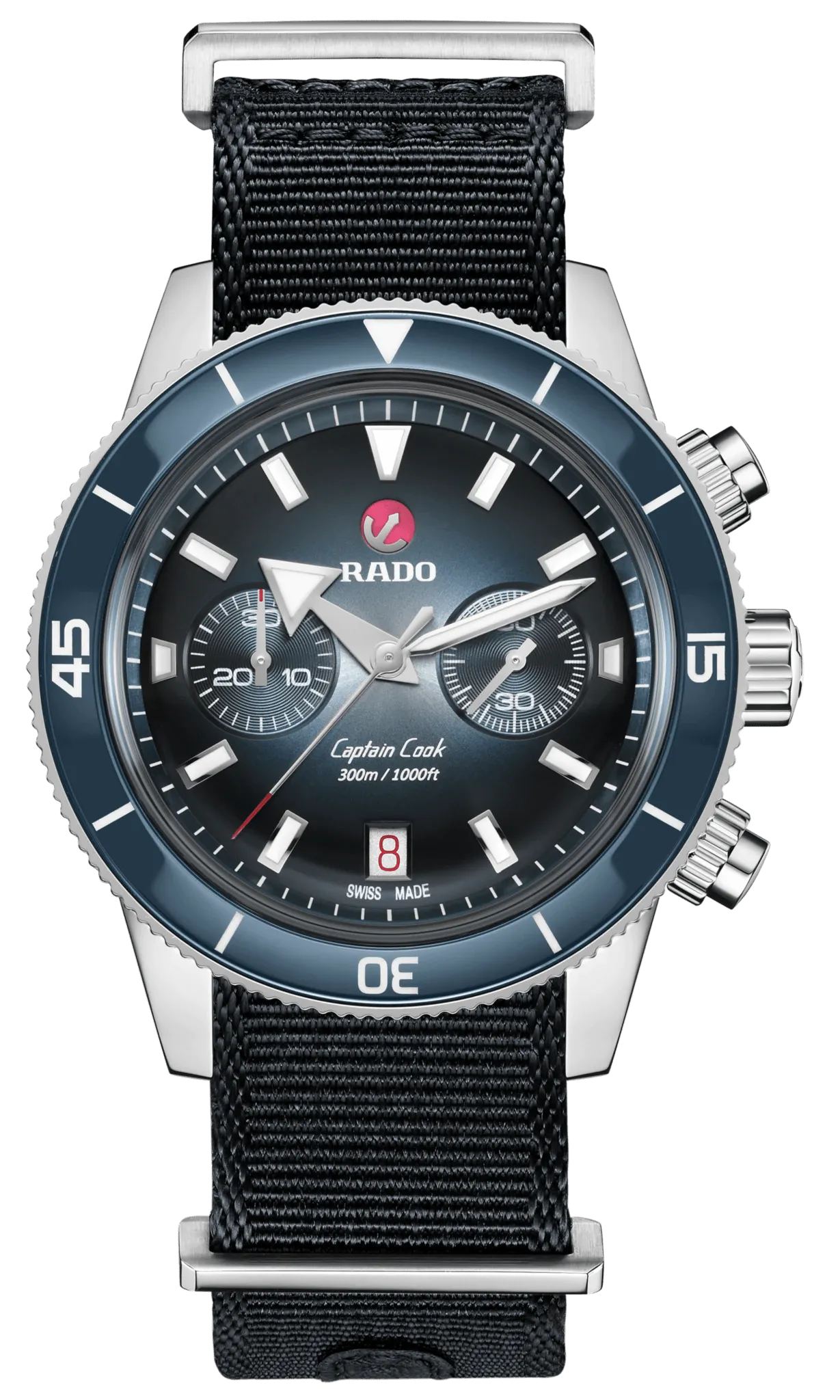 RADO Captain Cook Automatic Chronograph 43mm Blue Men's Watch R32145208