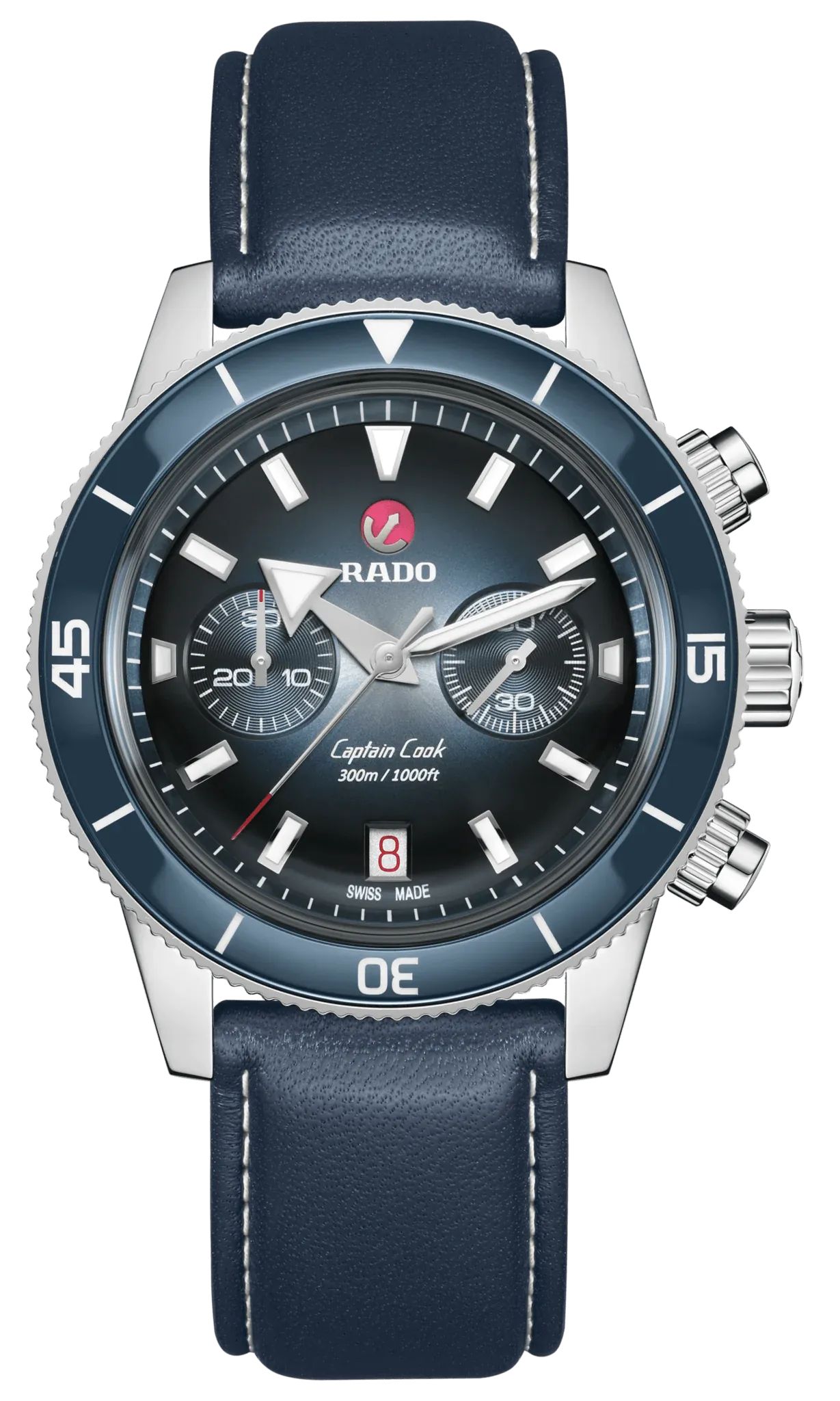 RADO Captain Cook Automatic Chronograph 43mm Blue Men's Watch R32145208