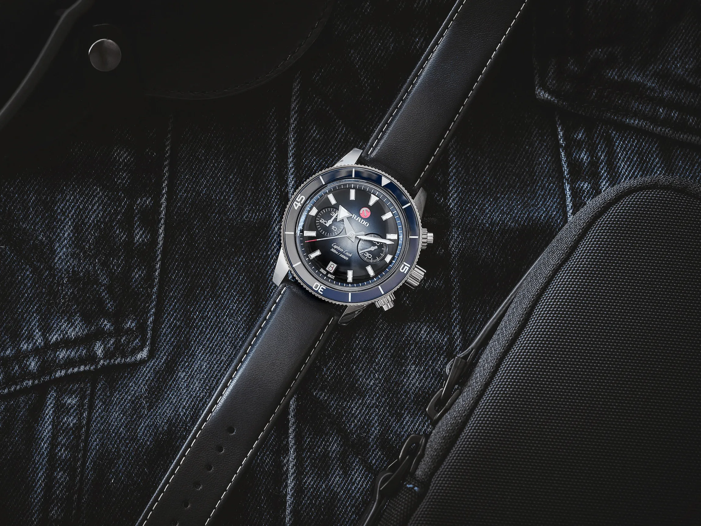 RADO Captain Cook Automatic Chronograph 43mm Blue Men's Watch R32145208