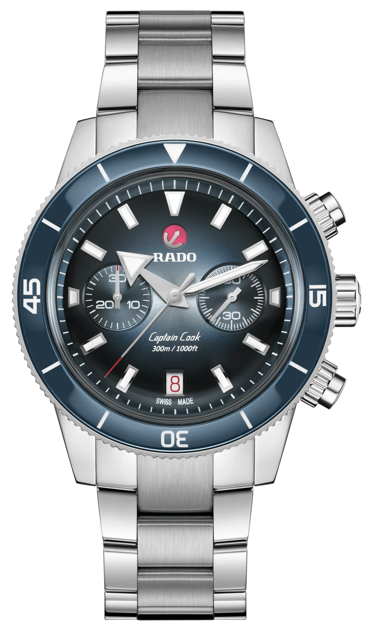 RADO Captain Cook Automatic Chronograph 43mm Blue Men's Watch R32145208