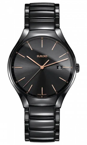 Rado True Ceramic Band Black Dial Men's Watch R27238162