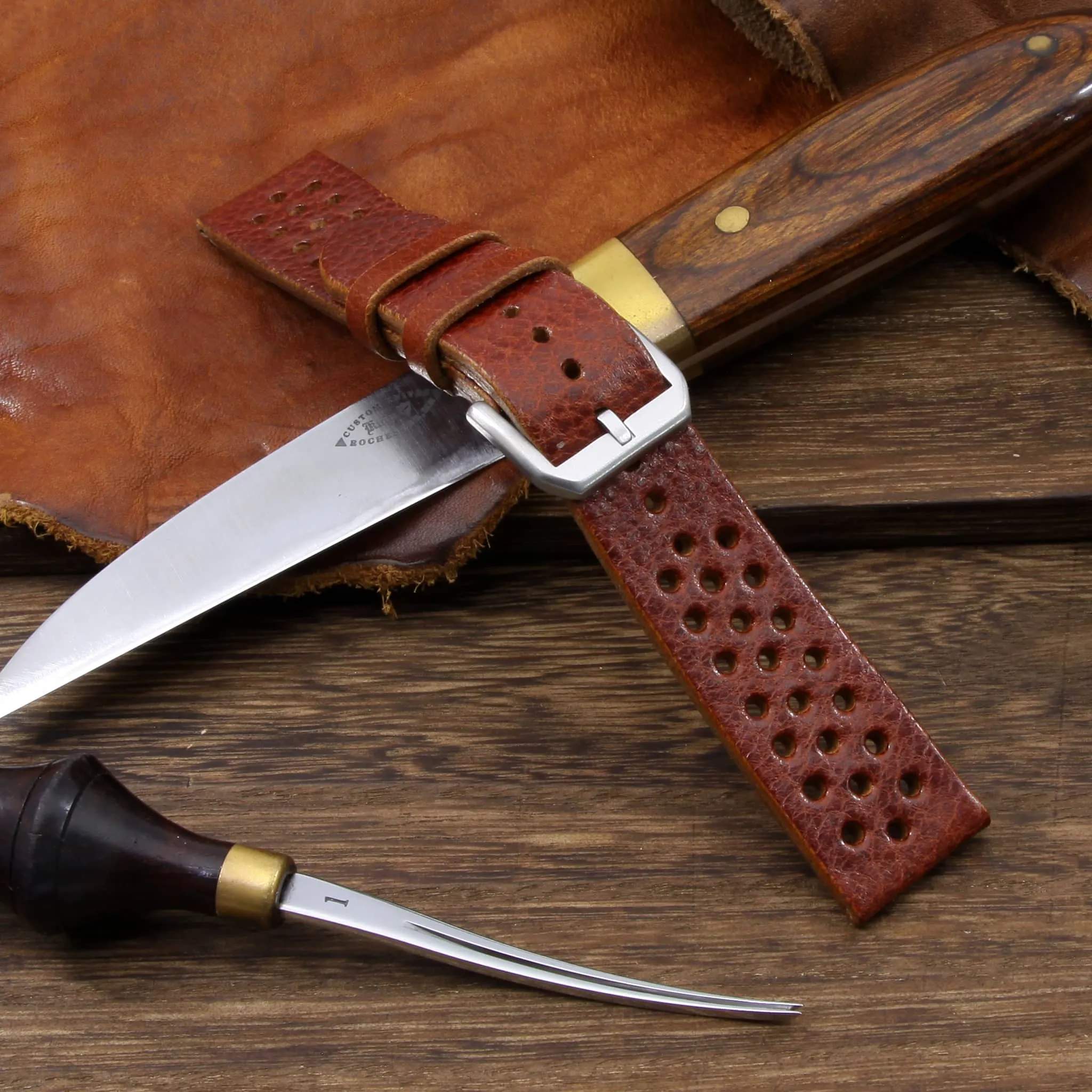 Rally Leather Watch Strap, Maremma 503 | Stitch-less