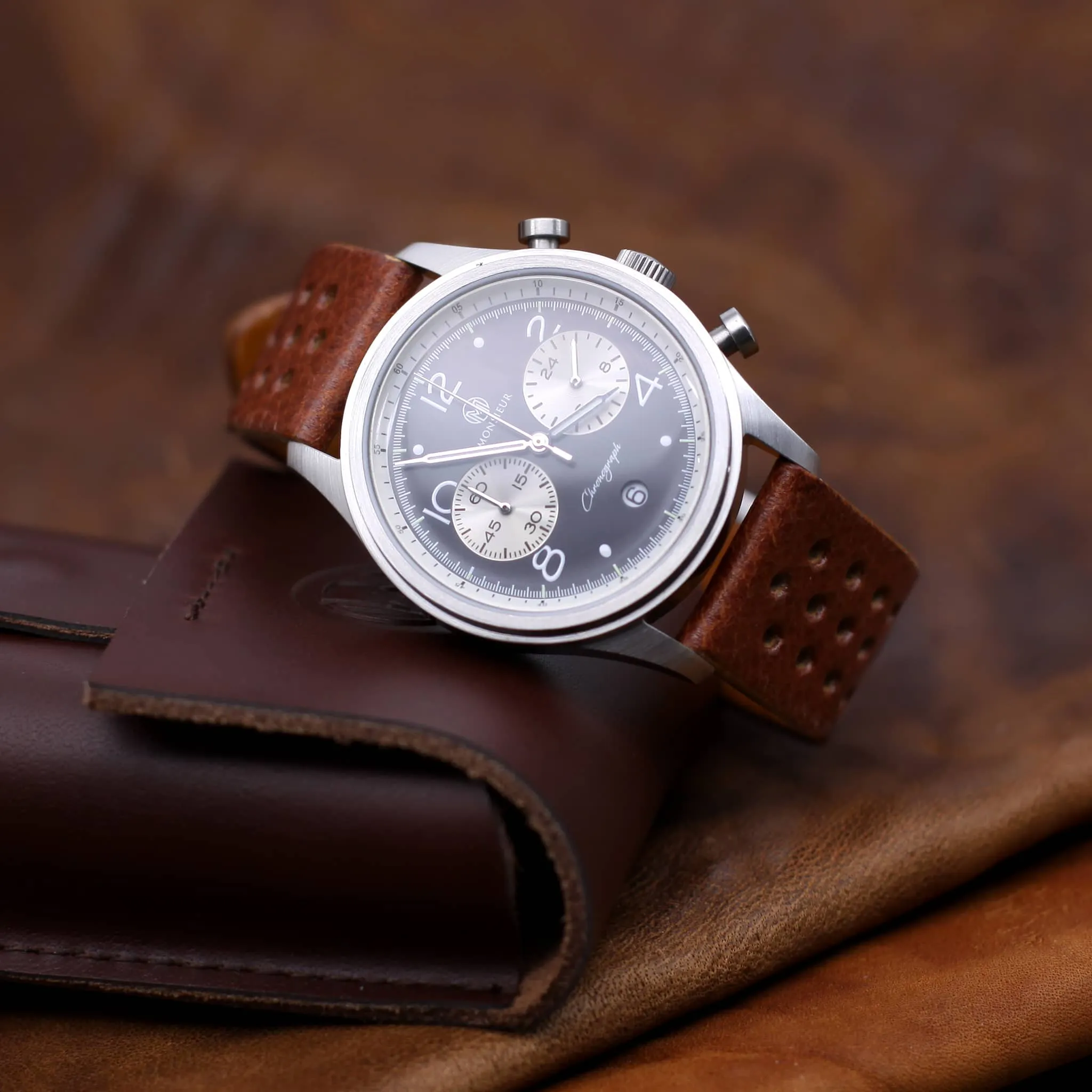 Rally Leather Watch Strap, Maremma 503 | Stitch-less