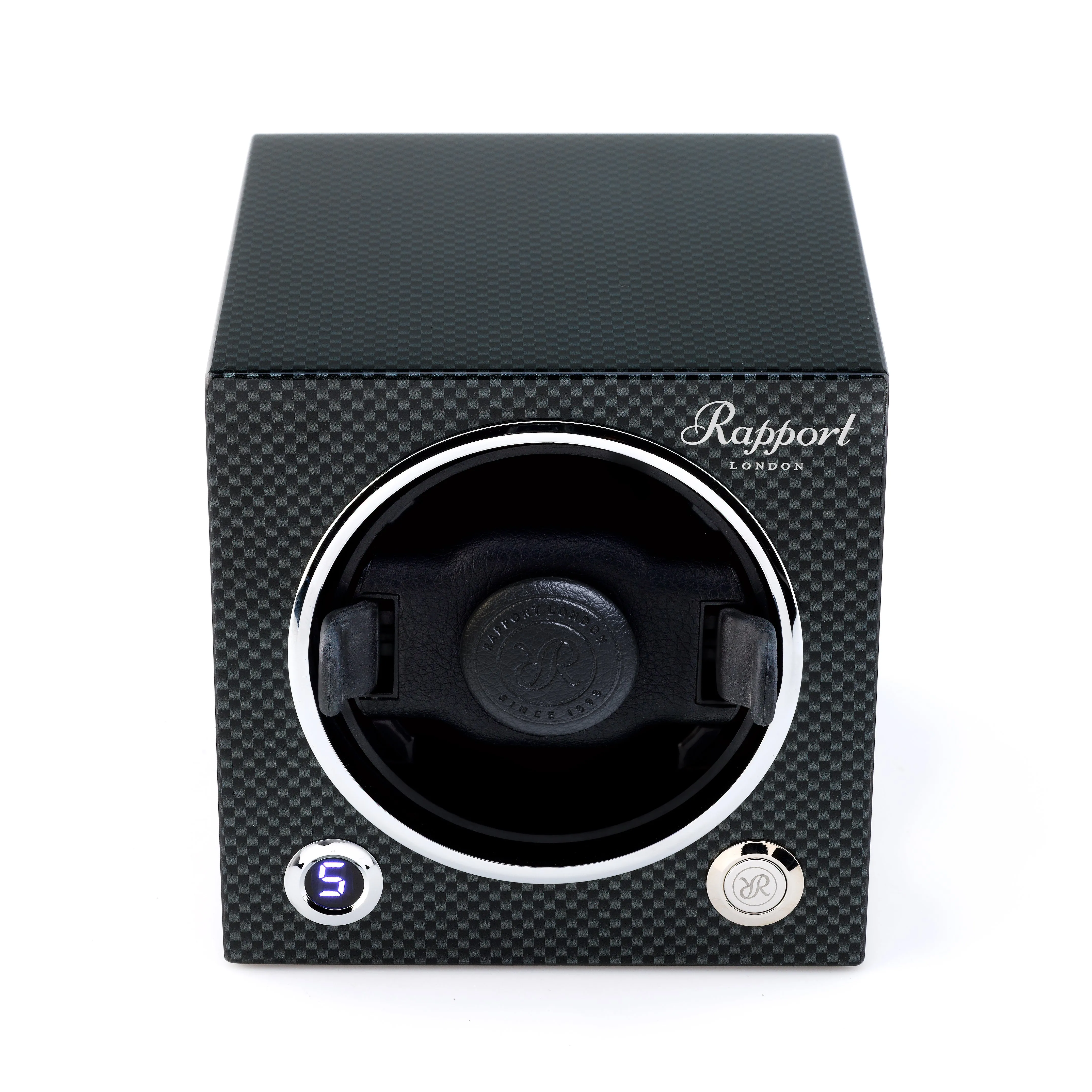 Rapport Evo Cube Single Watch Winder - Carbon Fiber