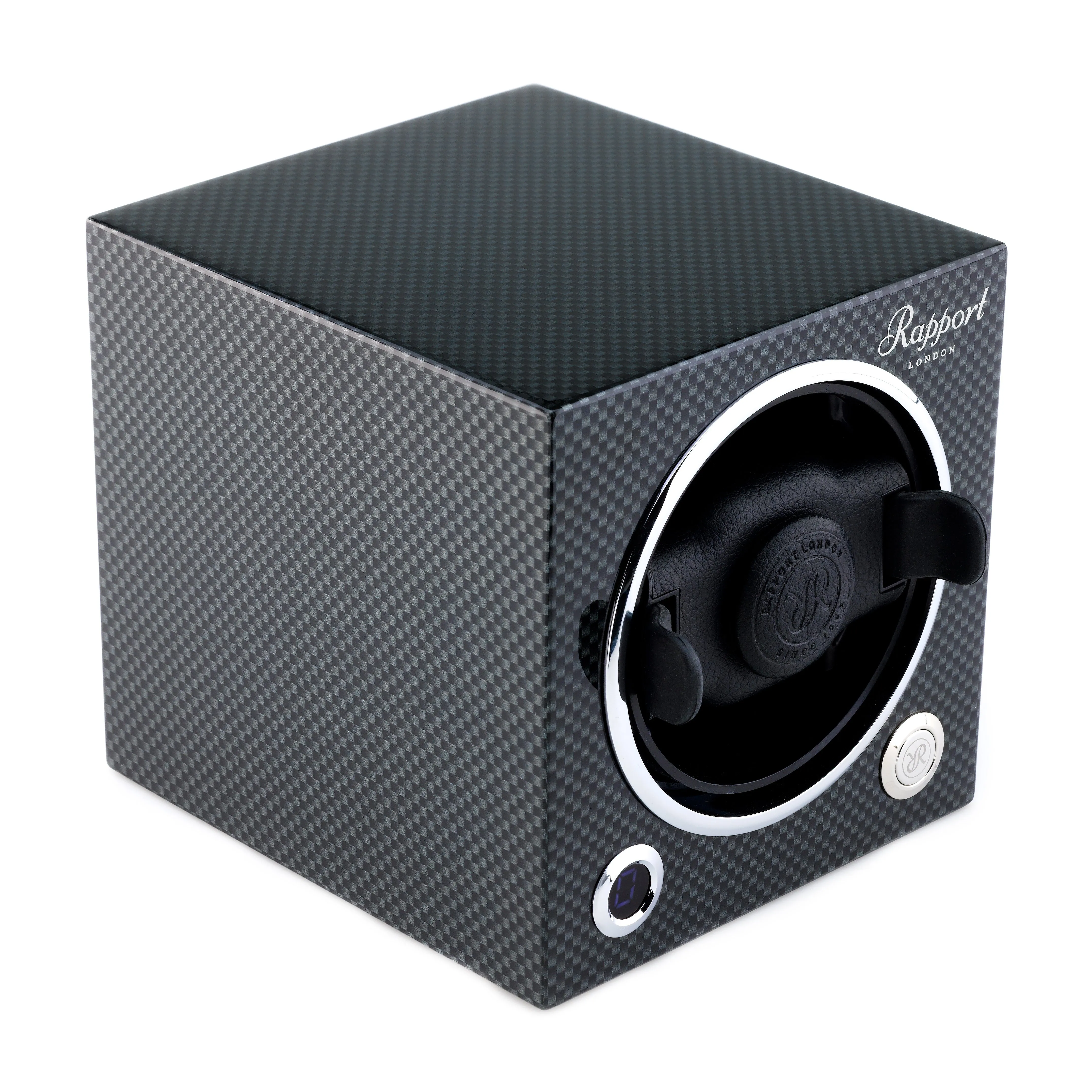 Rapport Evo Cube Single Watch Winder - Carbon Fiber