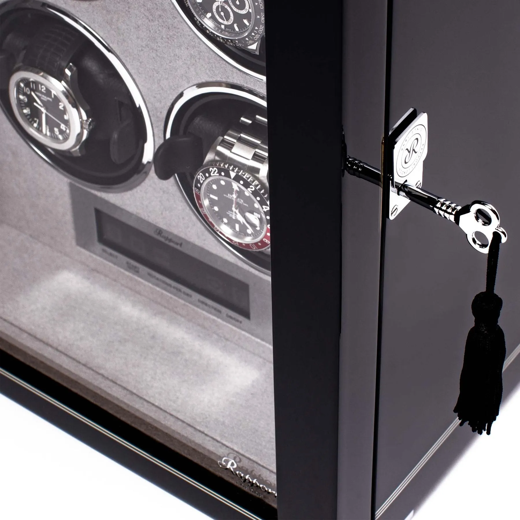 Rapport - Formula Quad Watch Winder in Ebony | W554