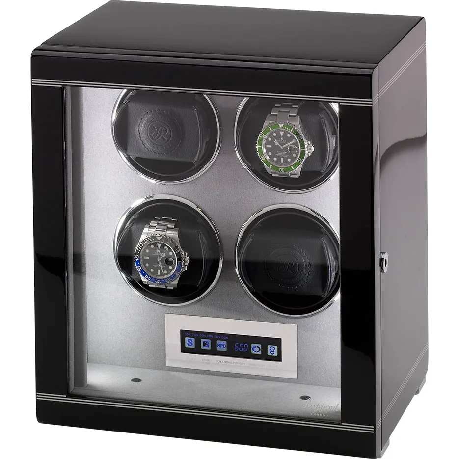 Rapport - Formula Quad Watch Winder in Ebony | W554