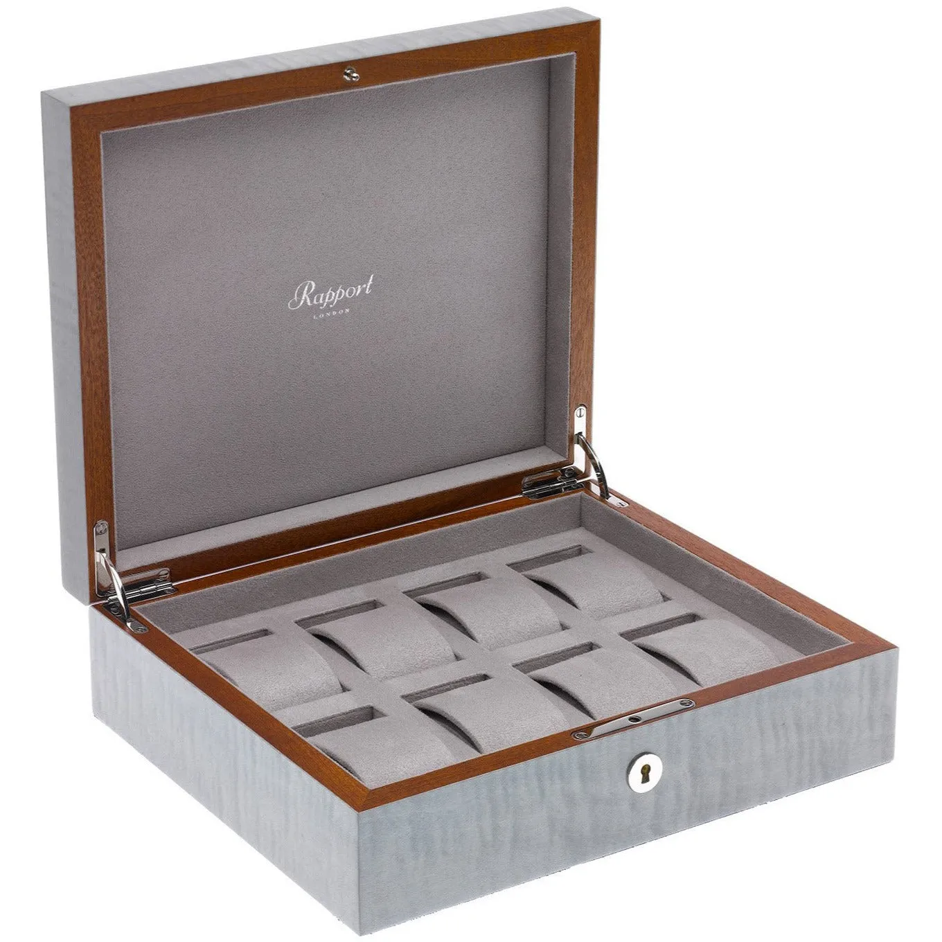 Rapport - Heritage 8 Watch Box in Grey Lacquer | L416