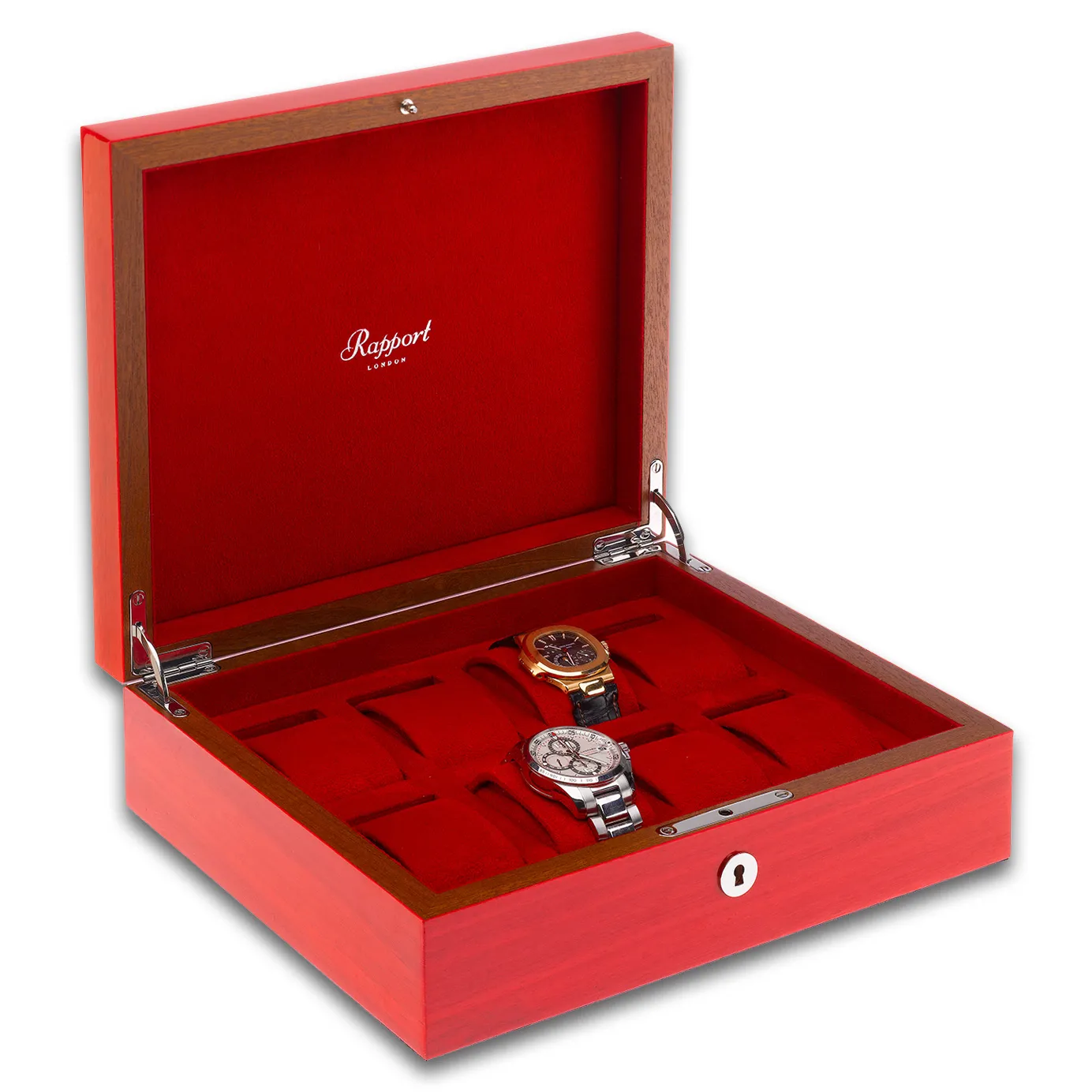 Rapport - Heritage 8 Watch Box in Red Lacquer | L421