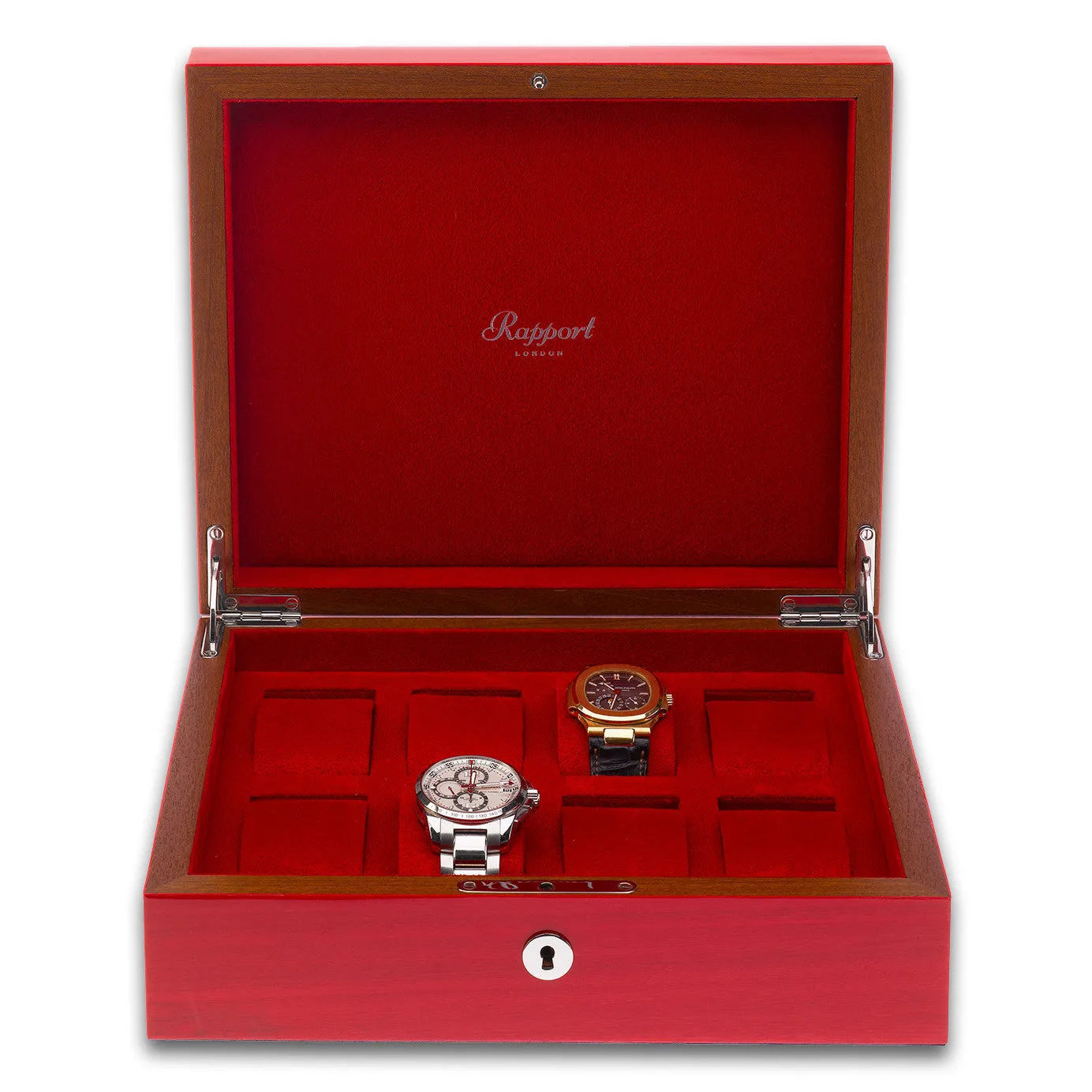 Rapport - Heritage 8 Watch Box in Red Lacquer | L421